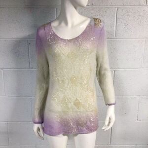 Marina Rinaldi Sport Ombre Sequin Mohair Sweater